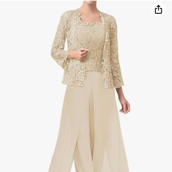 Mother of the Bride Jacket Pantsuit - Picture 1 of 5